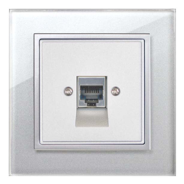 Broco Electrical - Single Network Socket Outlet (Screw Mounting Only/without Claw) Cat.5e (RJ 45)