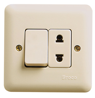 Broco Electrical - New Gee Universal Socket Outlet & Single Switch