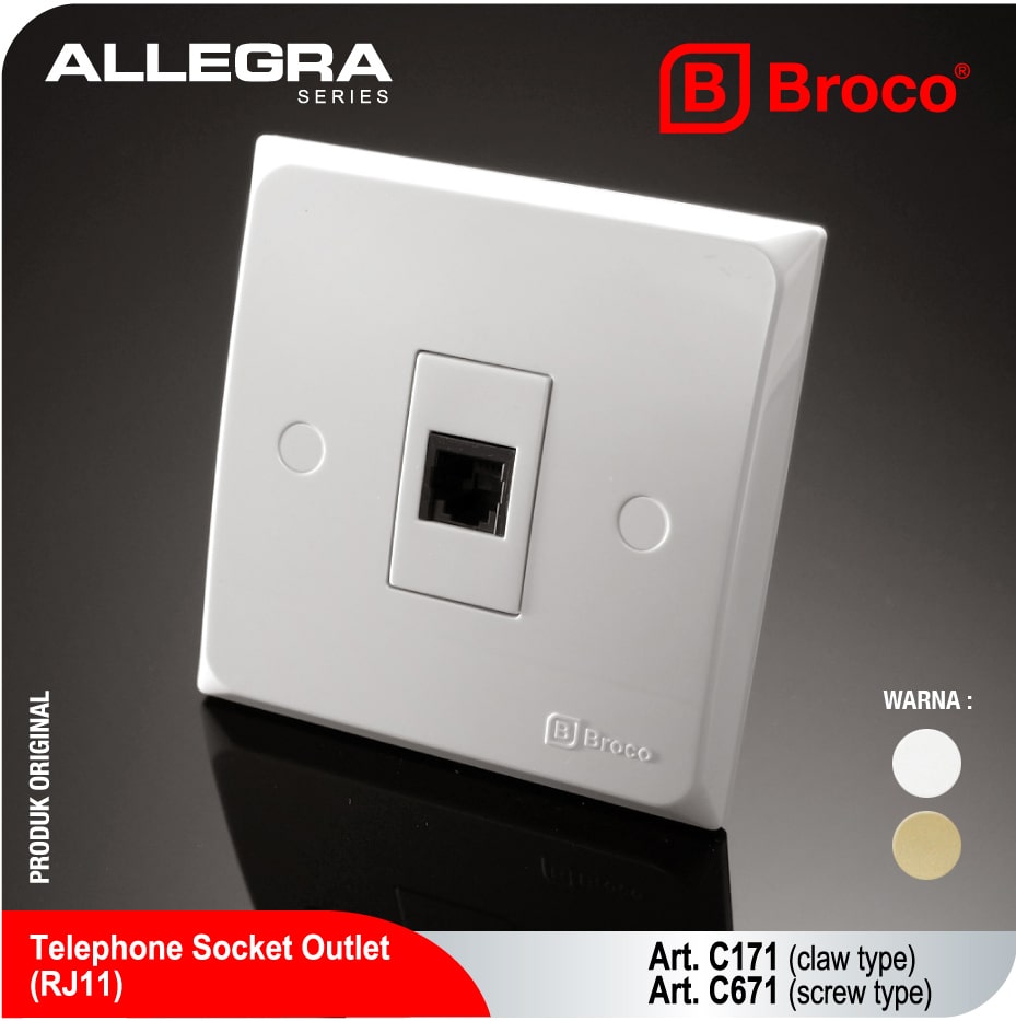 Broco Electrical - Telephone Socket outlet (RJ11)