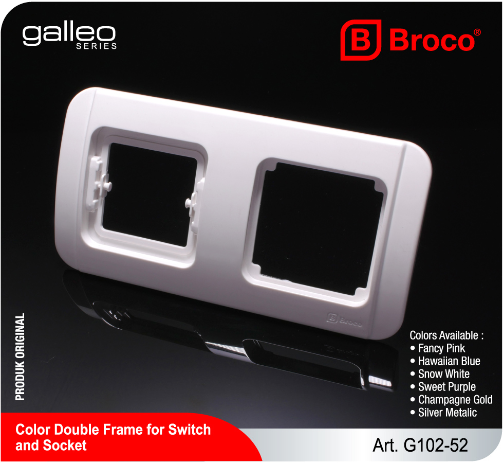 Broco Electrical - Color Double Frame for Switch and Socket