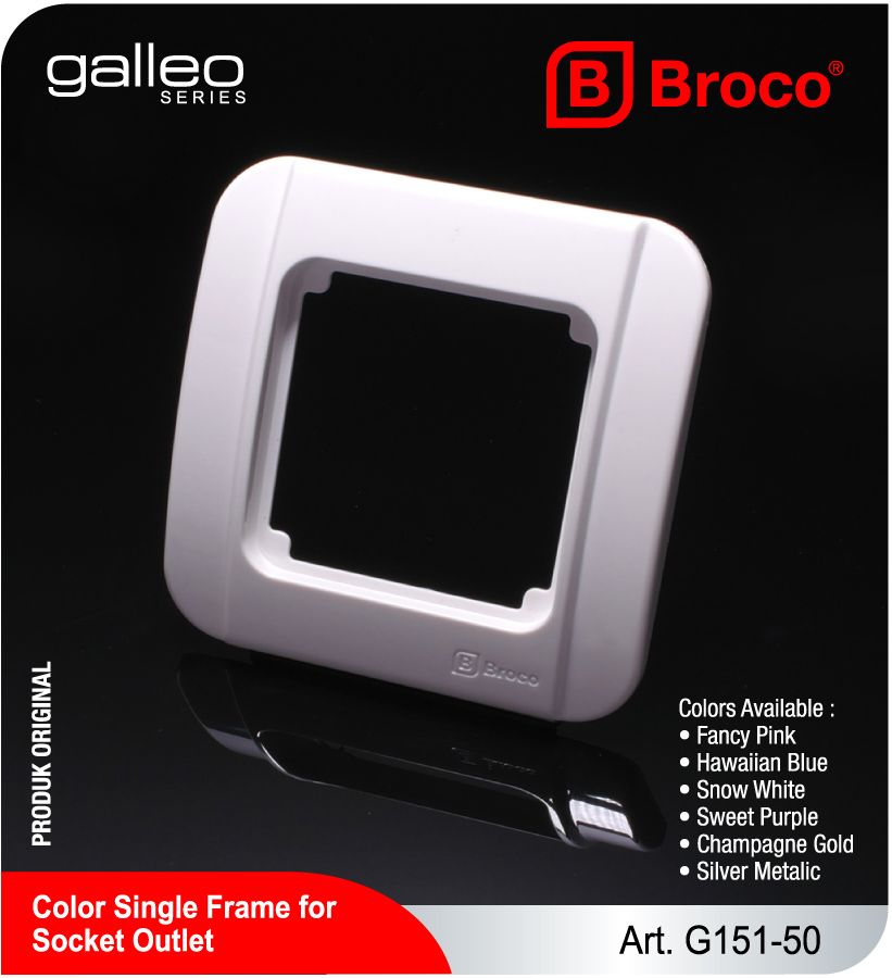 Broco Electrical - Color Single Frame for Socket Outlet