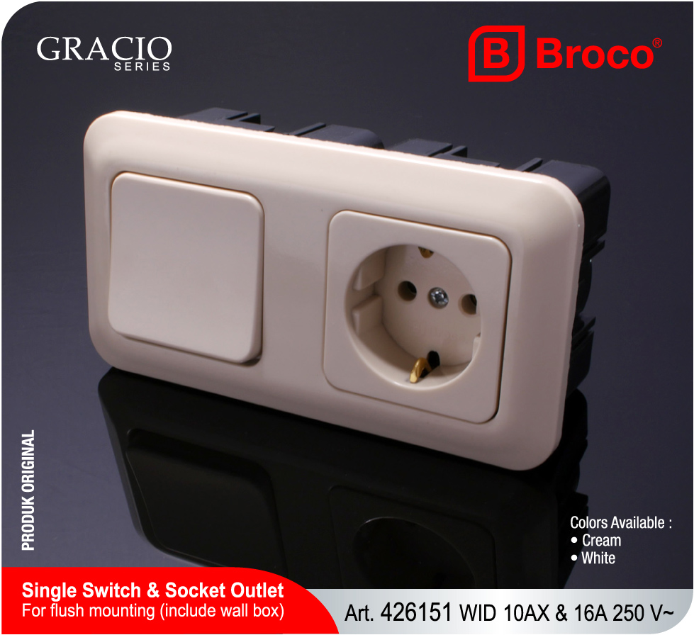Broco Electrical - Single Switch & Socket Outlet