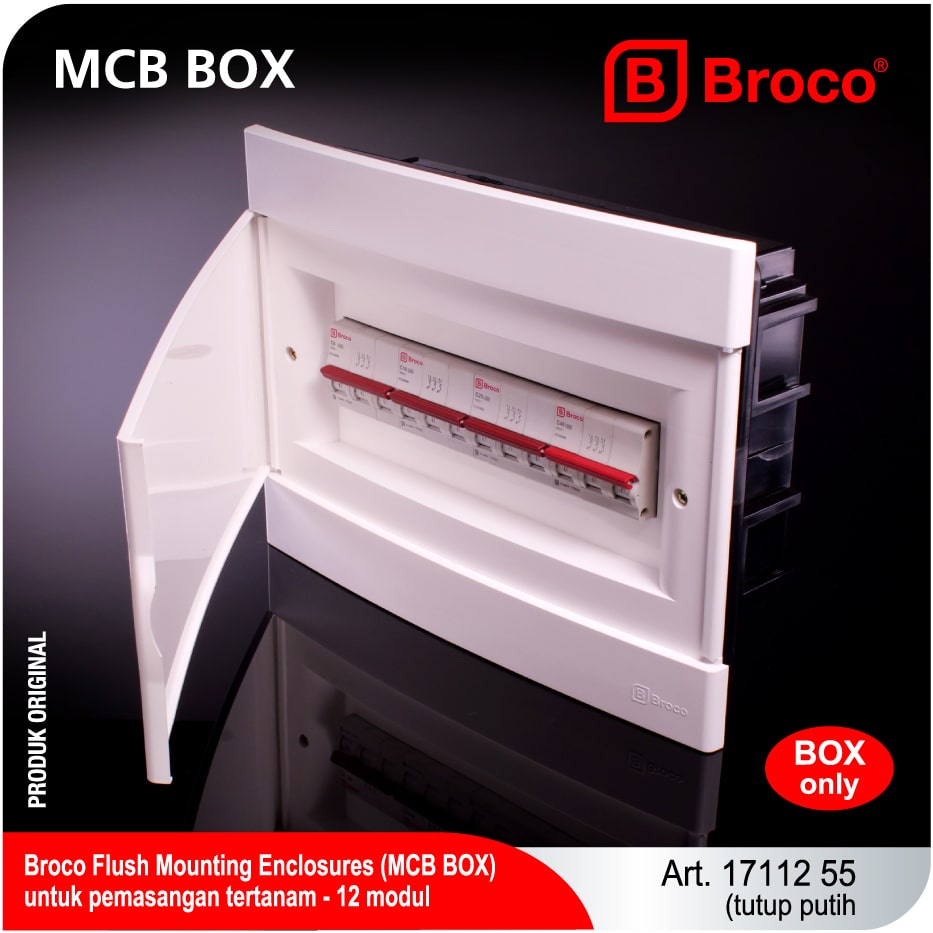 Broco Electrical - Flush Mounting Enclosure 12 Modul Putih