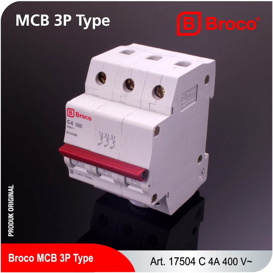 Broco Electrical - MCB 3P Type 4A