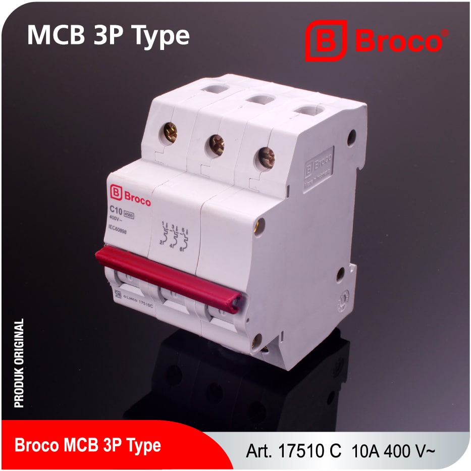 Broco Electrical - MCB 3P Type 10A