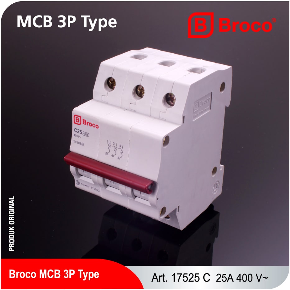 Broco Electrical - MCB 3P Type 25A